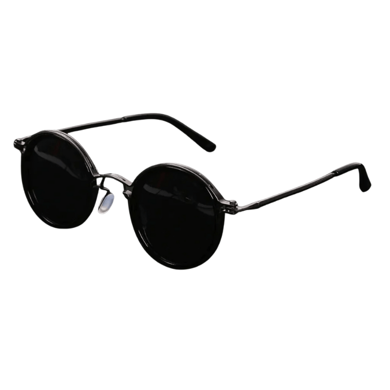 Eyevara – Retro UV400 Klassieke Ronde Zonnebril met Metalen Montuur