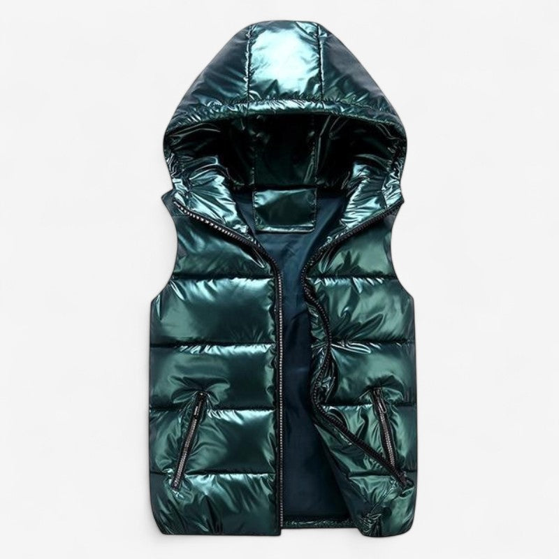 Morgan – Gewatteerd Vest met Capuchon en Voorsluiting met Rits