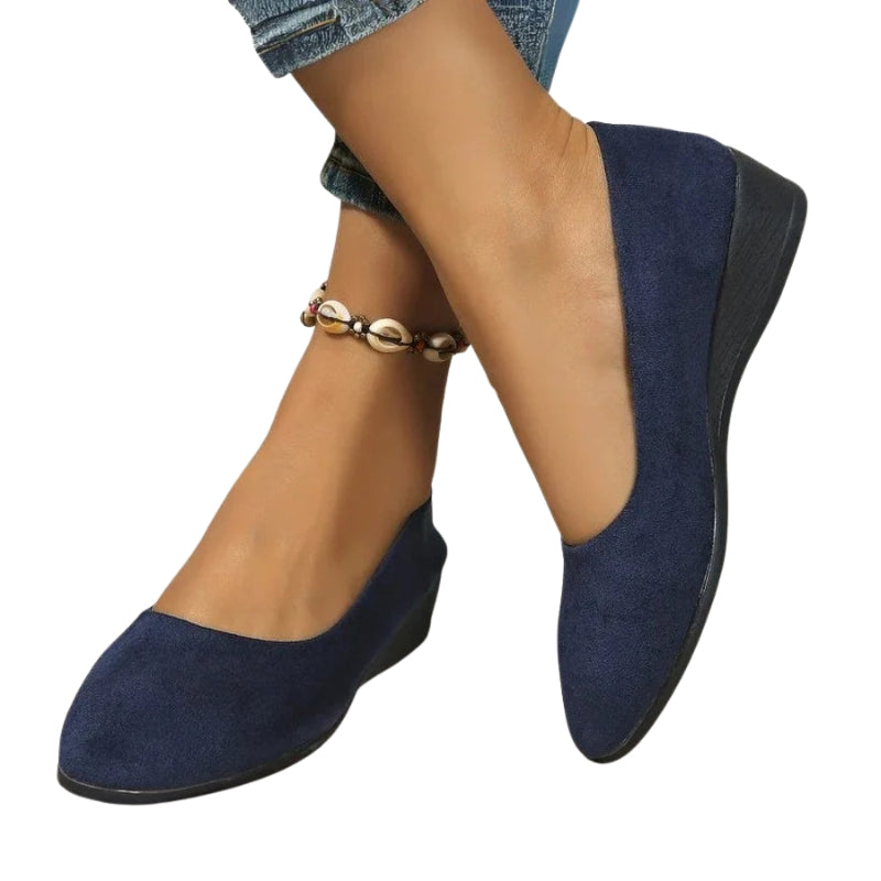 Veda - Stijlvolle Wedge Schoenen met Klassieke Ronde Teen