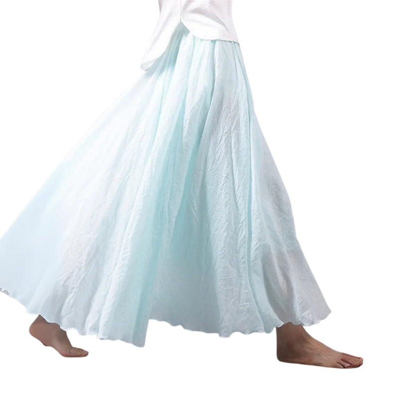 Mireille – Lichtgewicht maxirok met hoge taille