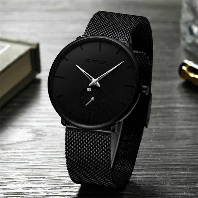 Ethan – Minimalistisch quartz polshorloge met strakke wijzerplaat en verfijnd silhouet