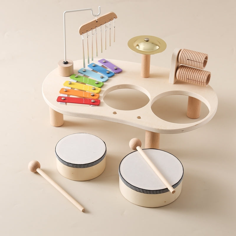 SoundPlay - Peutermuziektafel met xylofoon drums en cimbalen in één speelgoed