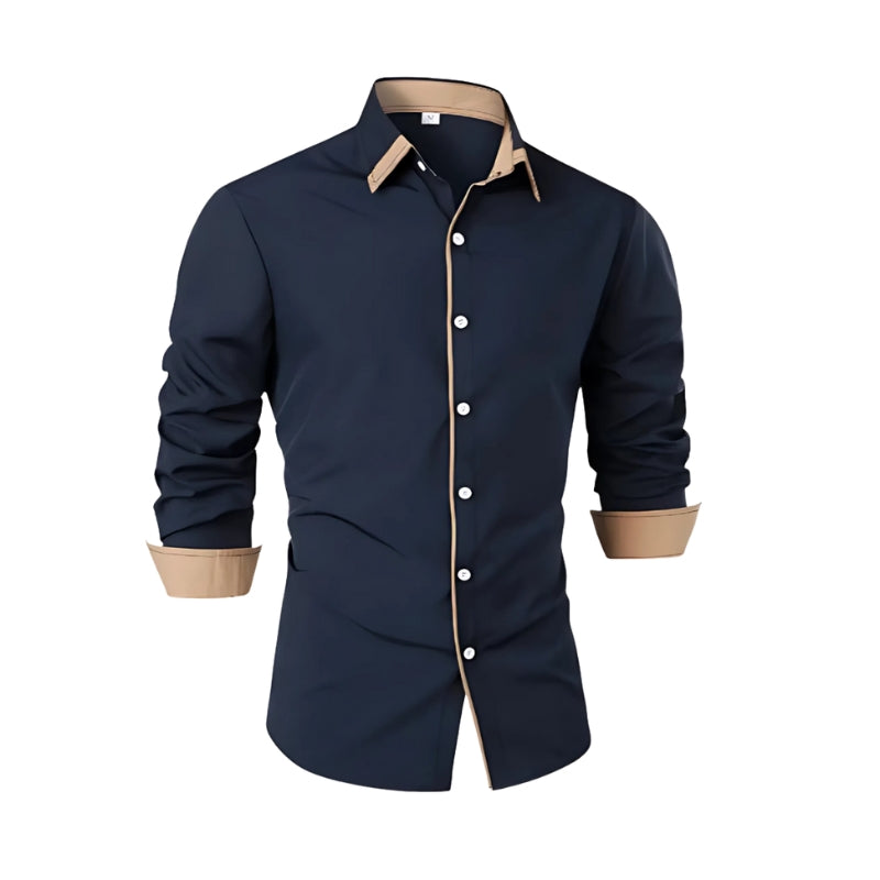Carter – Klassiek overhemd met lange mouwen en knoopdetails