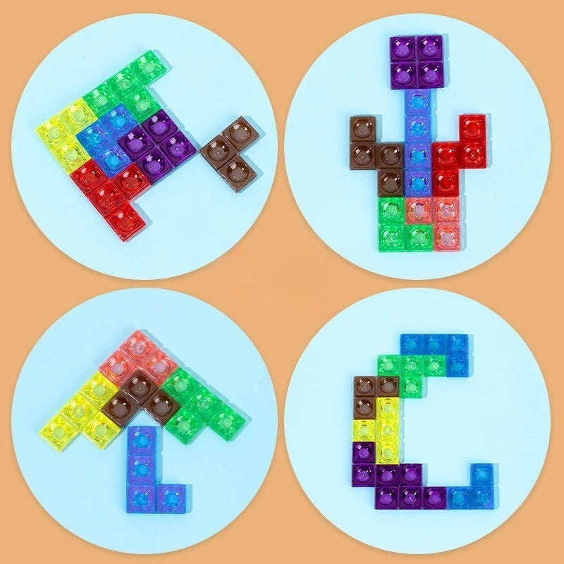 PuzzleMatrix – Puzzelbord met blokken en geometrische in elkaar grijpende stukken