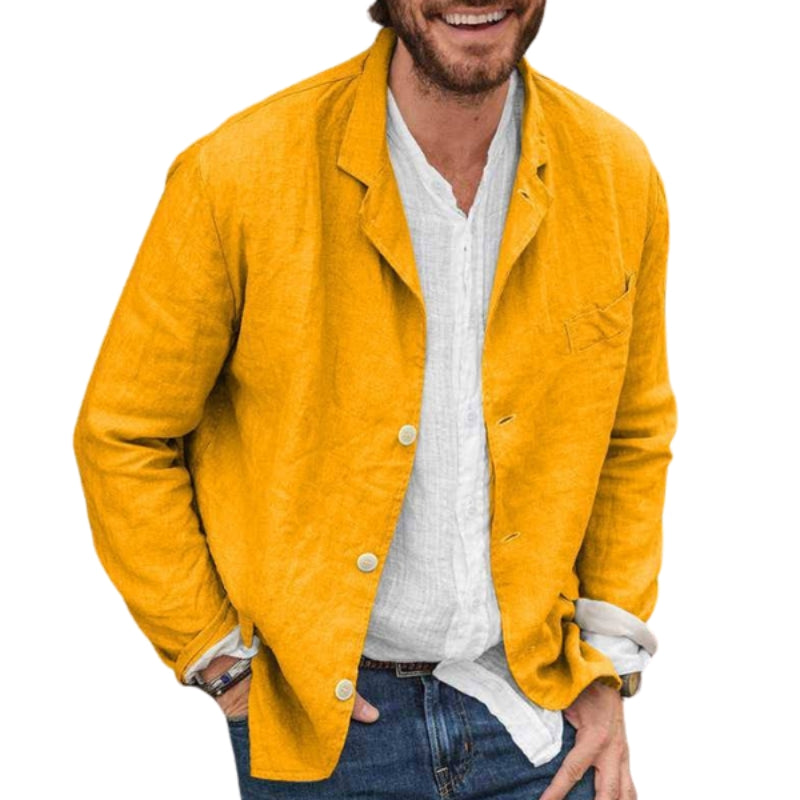 James – Moderne Herenjas met Verfijnde Kraag en Knoopsluiting