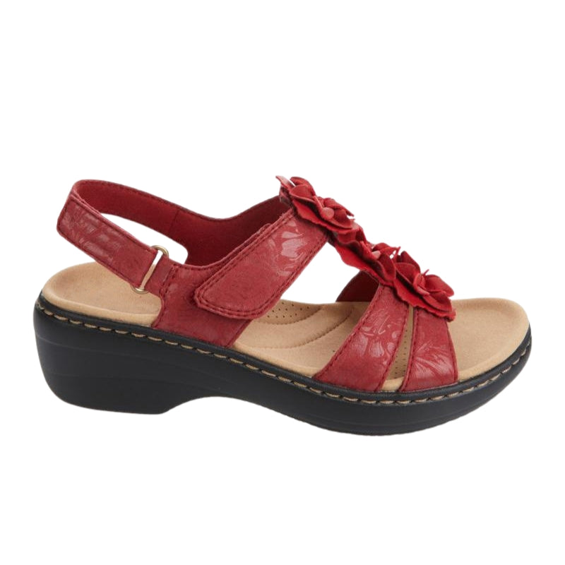 Lily – Stijlvolle Bloemen Buckle Sandalen met Open Teen