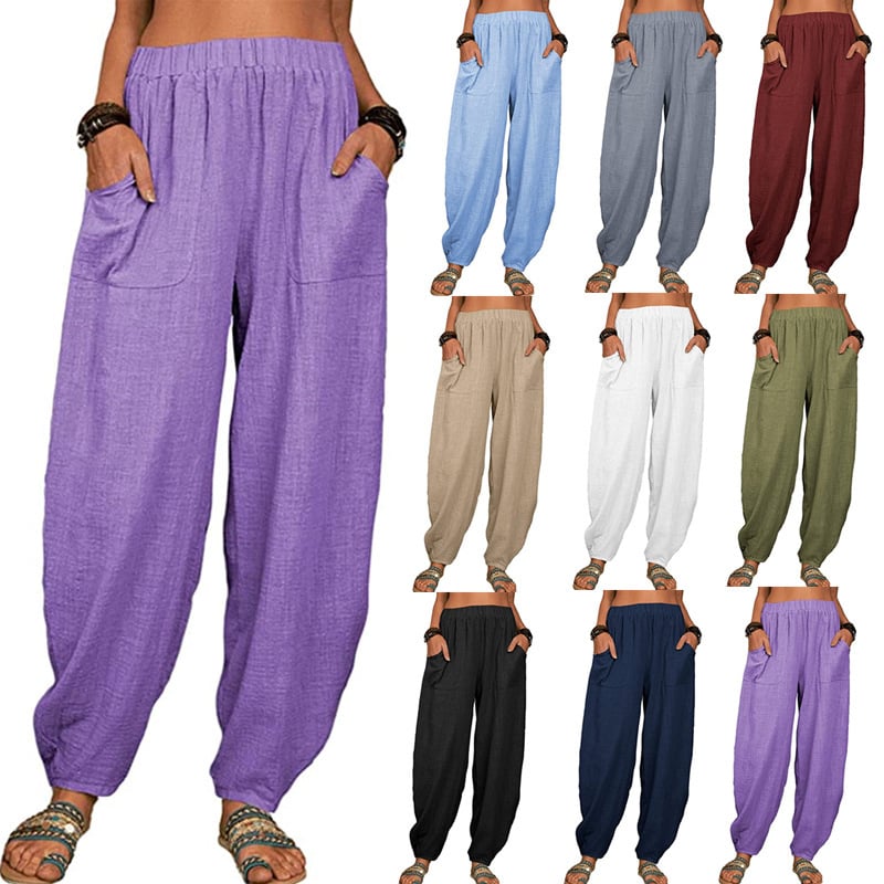 Olivia – Elegante broek met elastische taille en praktische zakken