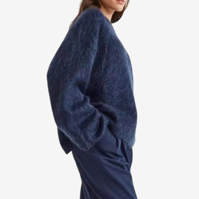 Sydney – Oversized Trui met Ronde Hals en Lange Mouwen