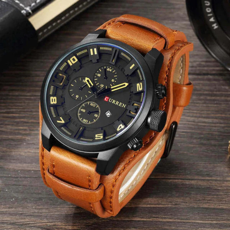 Caleb – Klassiek chronograafhorloge met verstelbare band en nauwkeurige tijdmeting