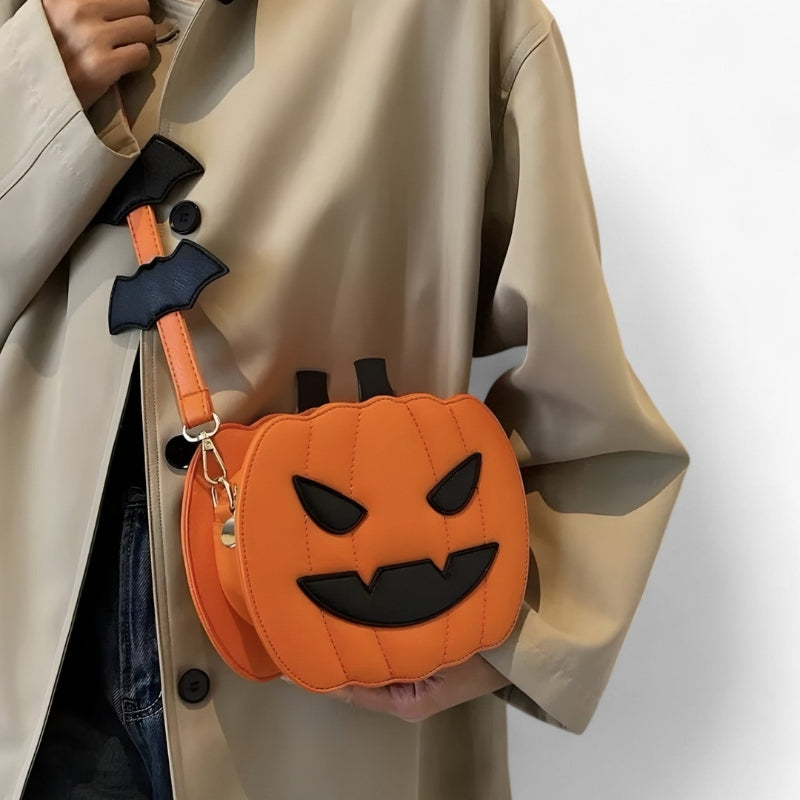 Juna – Halloween schoudertas in pompoenvorm met verstelbare band