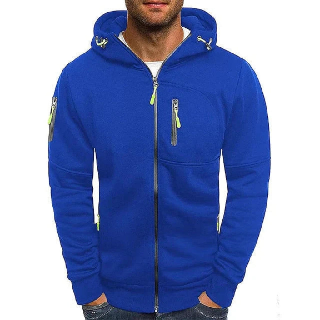 Bastian - Casual Hoodie met Lange Mouwen Rits en Zakken