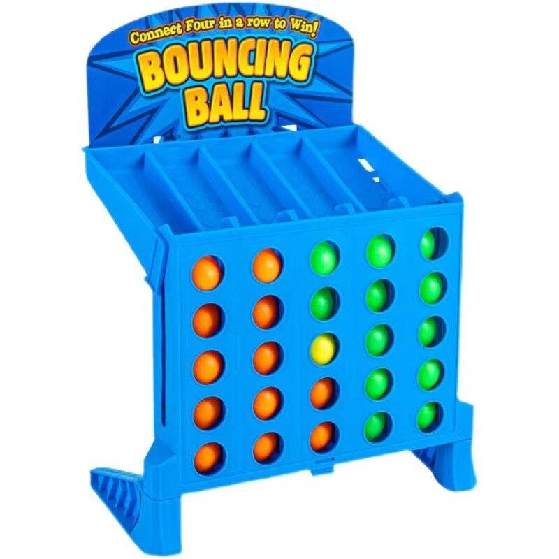 BounceGrid – Bal-stuiterrekspel met rechtopstaande sleuven en lanceerbasis
