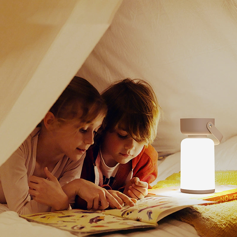 GlowPort – Waterdichte Draagbare LED Tafellamp met Cilindrisch Design