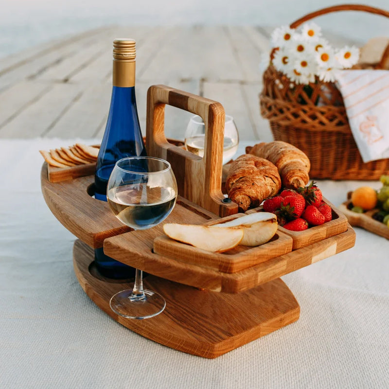 TrekTable - Draagbare Tafel met Snacks en Drank Compartementen