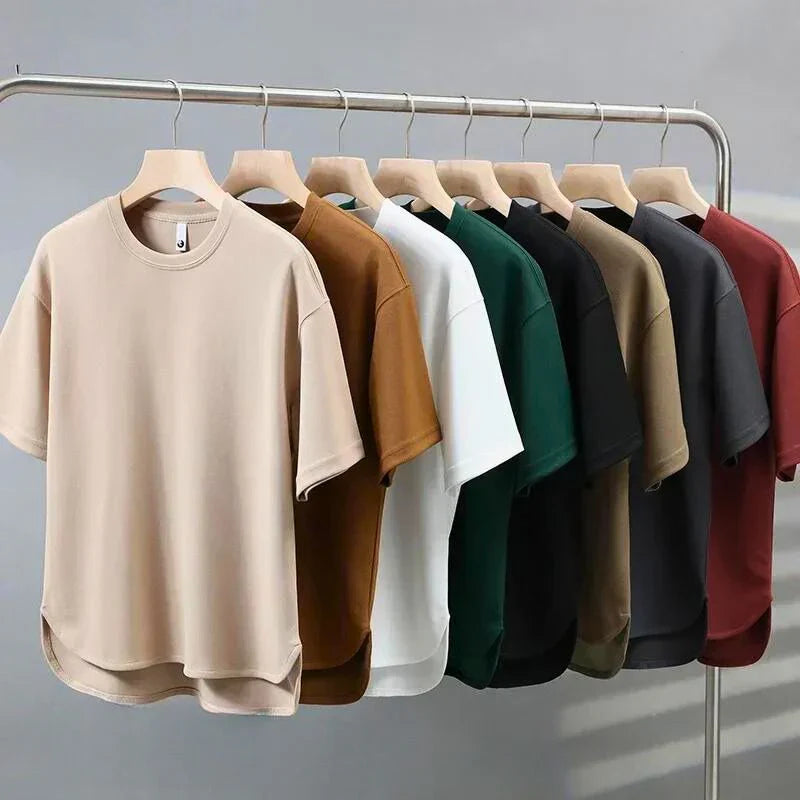 James - Casual tweedelig setje met relaxed fit t-shirt en short