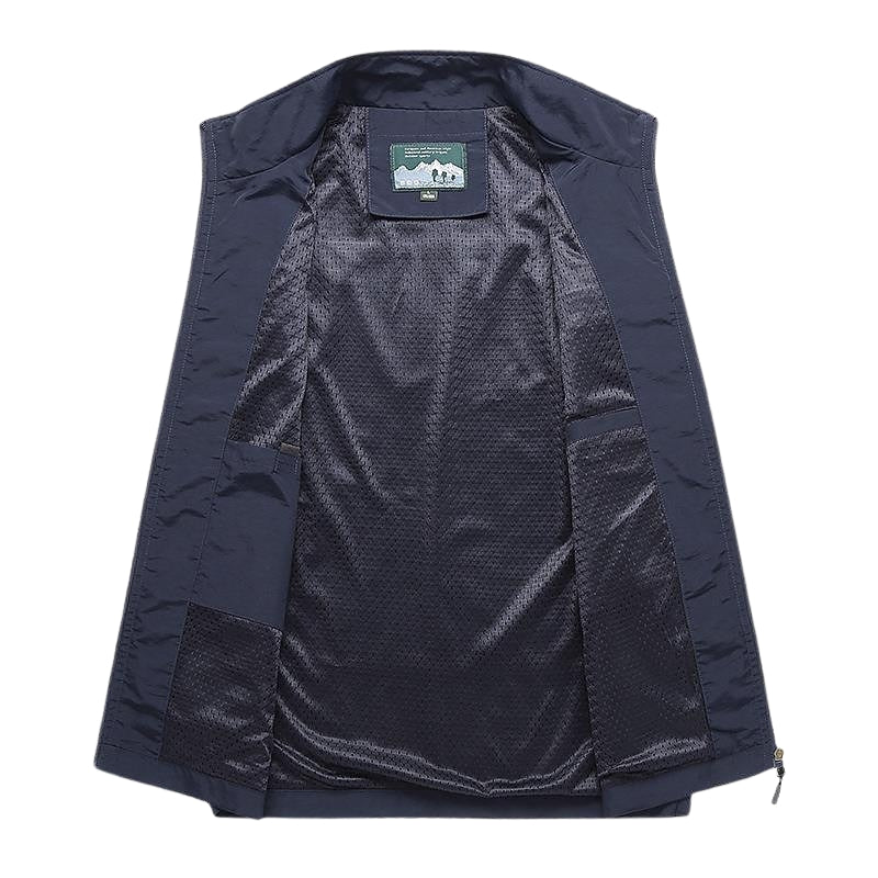 Jackson – Modern Vest met Staande Kraag en Meerdere Zakken