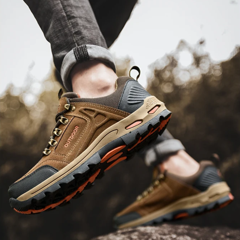 Anton – Microfiber Wandelboots met Stevig Profiel en Verstevigde Voetboogsteun