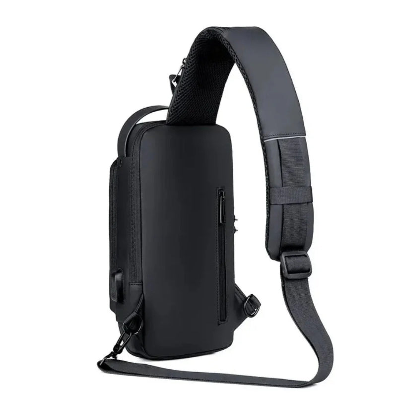 TravelMate – Compacte schoudertas met veilige ritssluiting en verstelbare riem