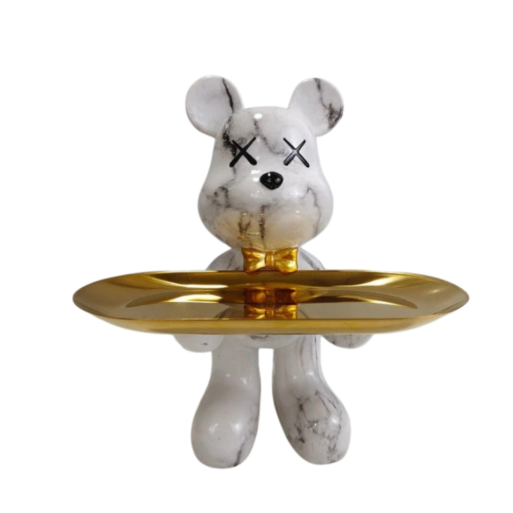 MuseBears - Handgemaakt decoratief dienbladsculptuur voor het opbergen van kleine voorwerpen