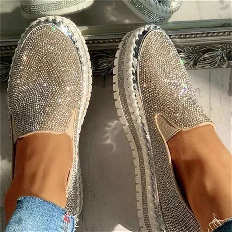 Elise – Antislip Platte Enkel Schoenen met Comfortabele Gewatteerde Binnenzool