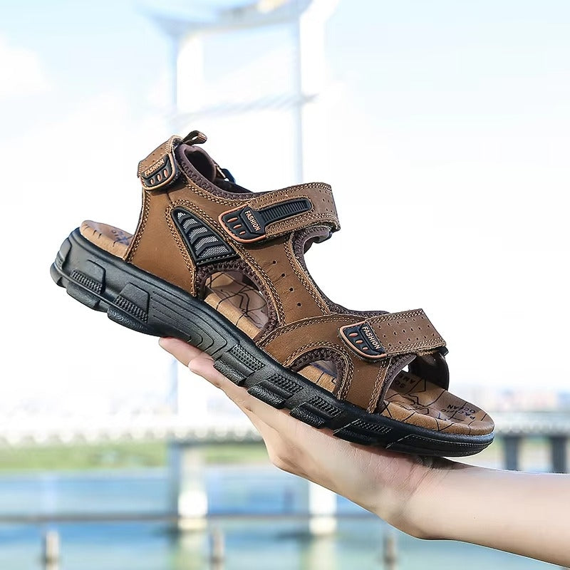 Matthew - Moderne Sandalen met Open Teen en Verstelbare klittenbandsluitingen