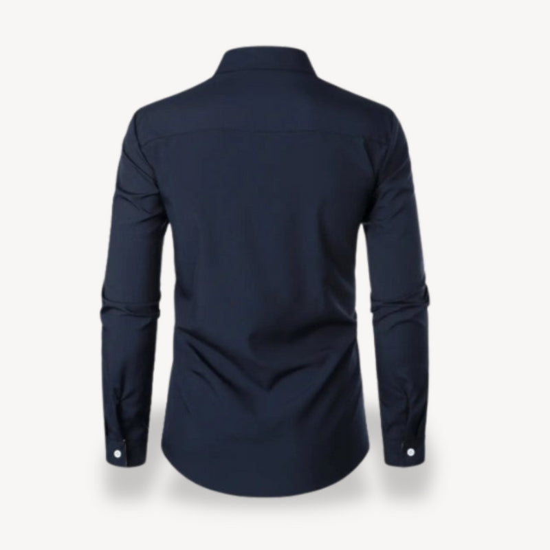 Carter – Klassiek overhemd met lange mouwen en knoopdetails