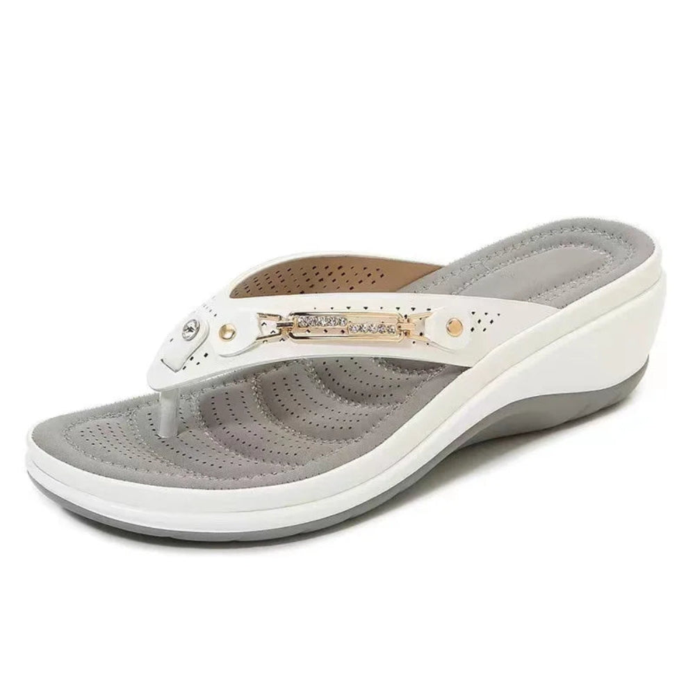 Sienna - Elegante Slipper met Voetsteun Schokabsorberende Zolen en Comfortabele Pasvorm