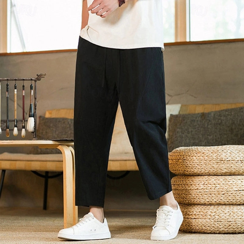 Rayan - Relaxed Fit broek met koord in de taille en taps toelopend enkelontwerp
