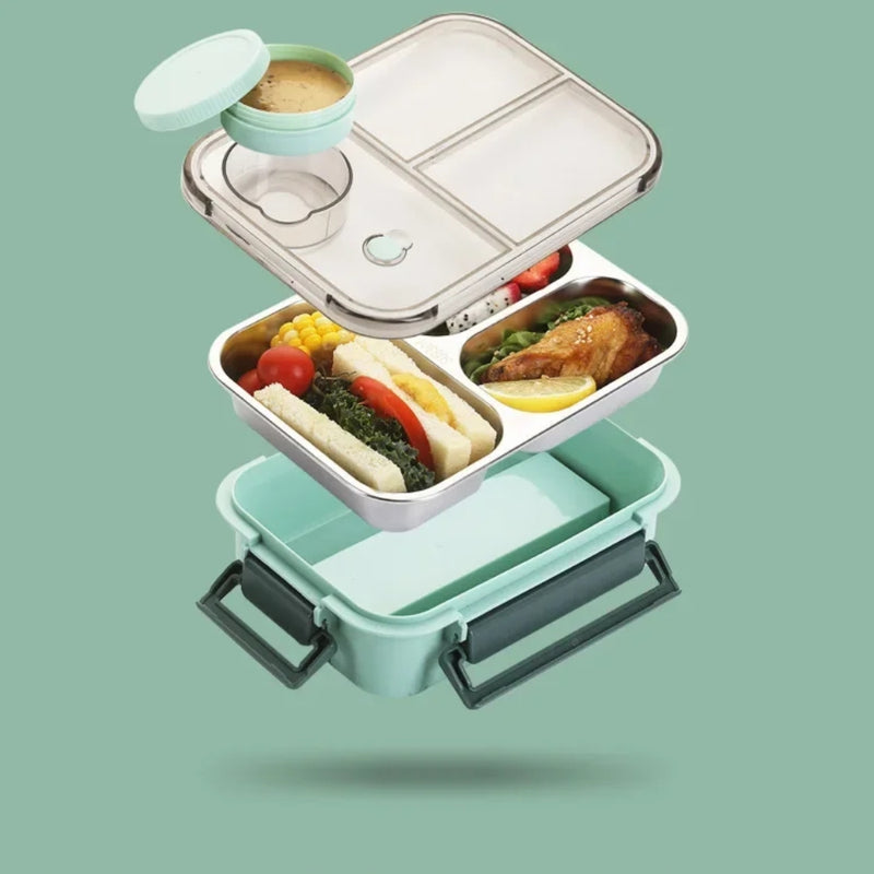 LunchMate - Compacte geïsoleerde voedselcontainer met lekvrij deksel en draagbare vorm