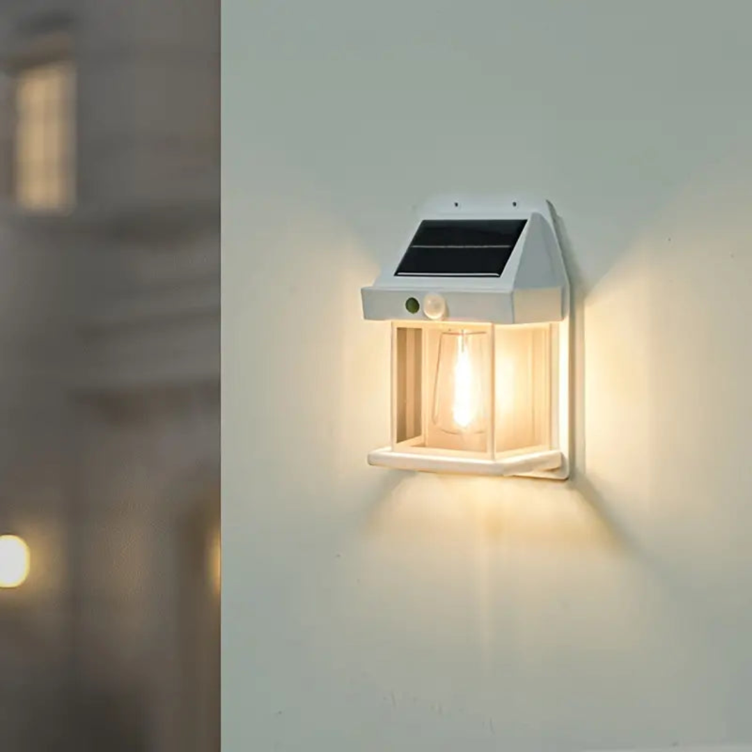 BrightPath – Zonne-muurlantaarn met bewegingssensor voor buitenruimtes