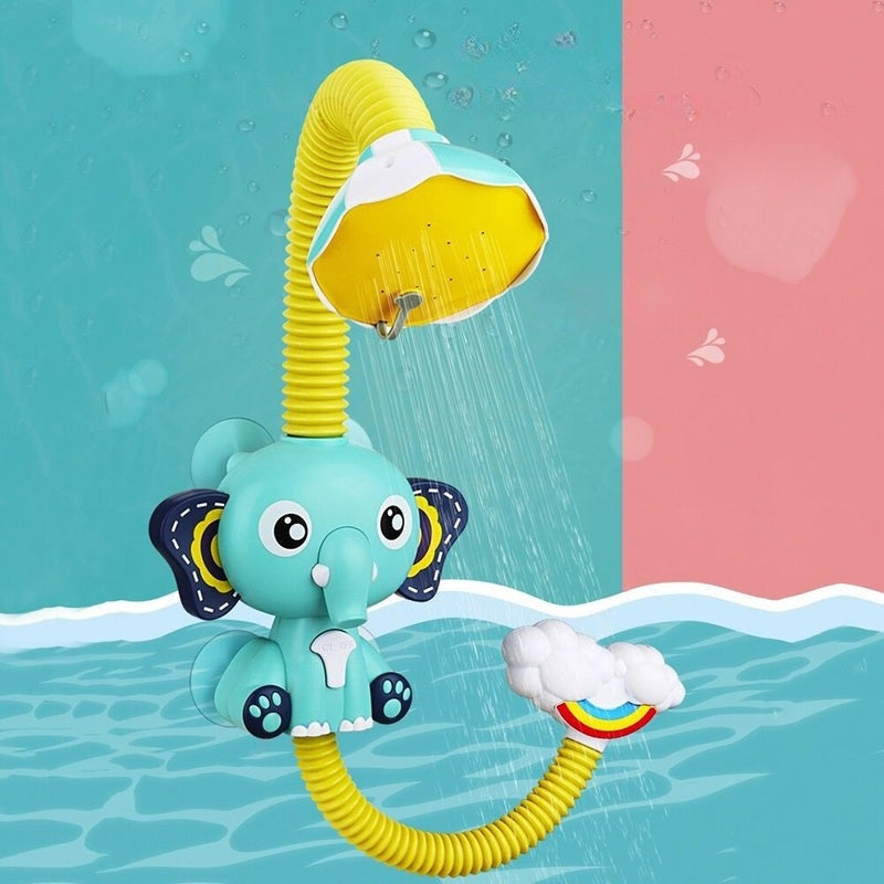 AquaEllo – Olifant babyshowersproeier met zachte waterstraal en zuigvoet