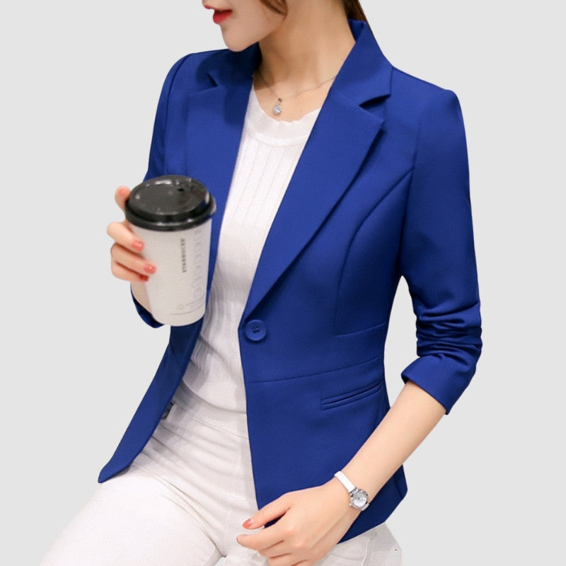 Halen - Lange Mouwen Blazer met Meerdere Zakjes en Slim Fit Ontwerp