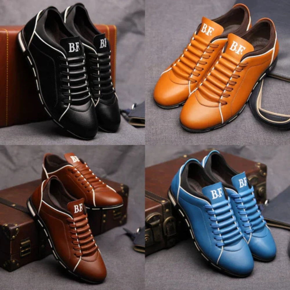 Logan – Lichtgewicht sneakers met comfortabele platte zool en gestreepte hak