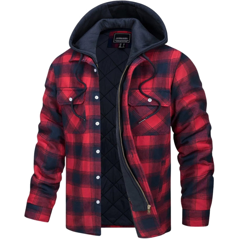 Asher – Hooded Jack met Geruite Patroon en Borstzakken