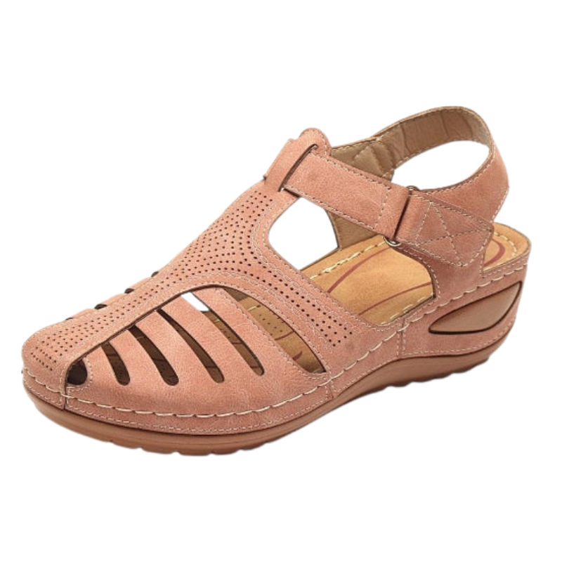 Liora - Ademend Sandalen met Verstelbare Klittenbandsluiting