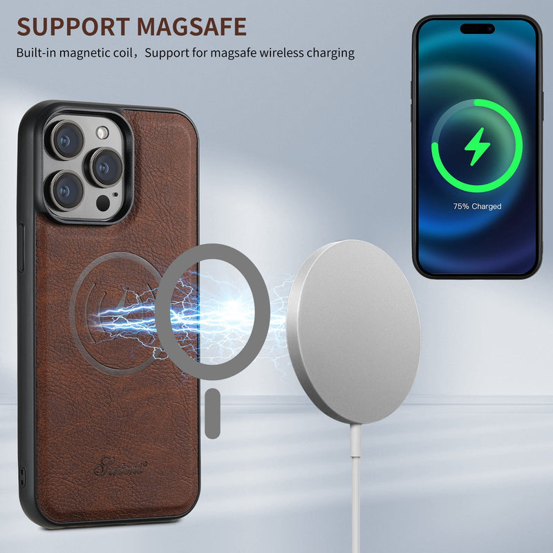 LuxLeather - Elegante mobiele tas met handige functies voor modern leven