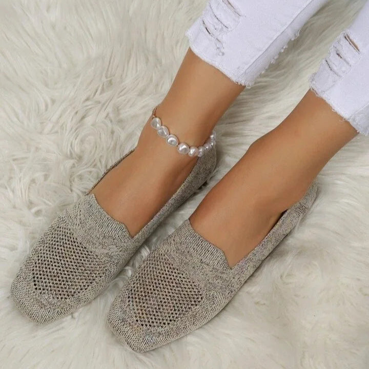 Lina - Lichtgewicht platte schoenen met ademende mesh en antislipzool