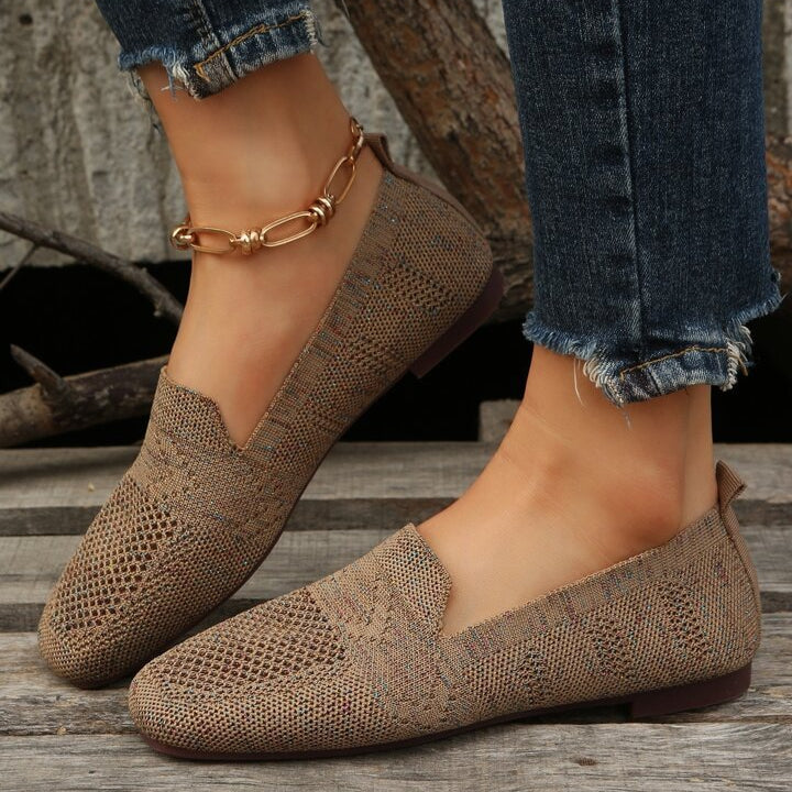 Lina - Lichtgewicht platte schoenen met ademende mesh en antislipzool