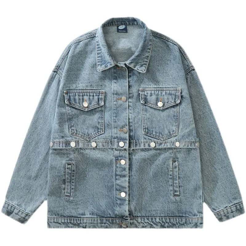 Emma - Stijlvolle denim jas met lange mouwen