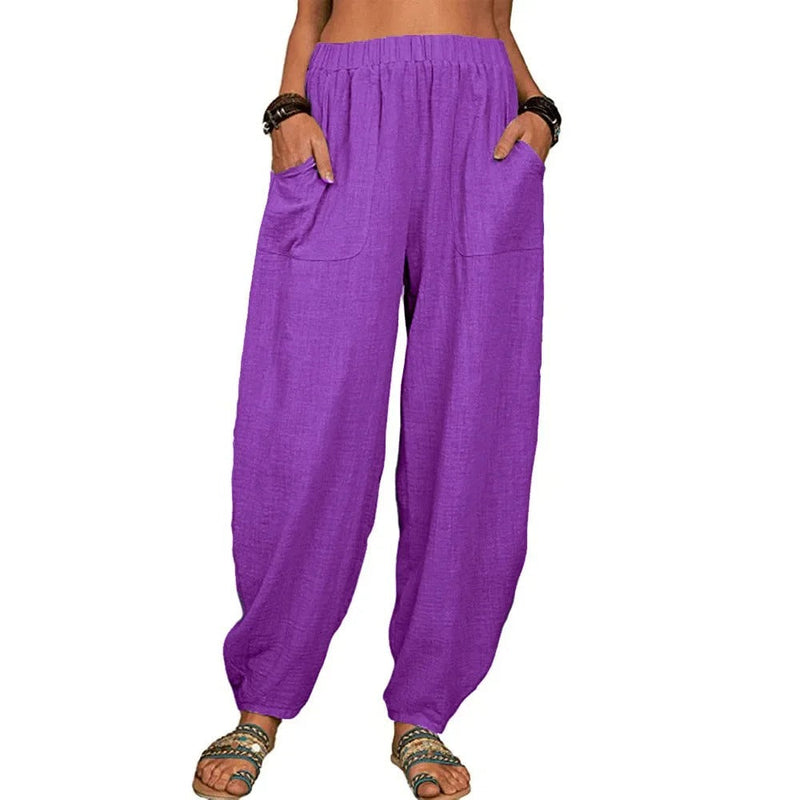 Elora - Relaxed Fit Broek met Hoge Taille en Relaxed Touch