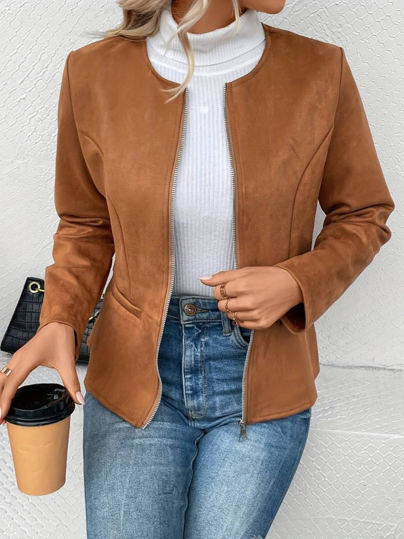 Noah – Modern jack met rits, lange mouwen en stijlvolle look