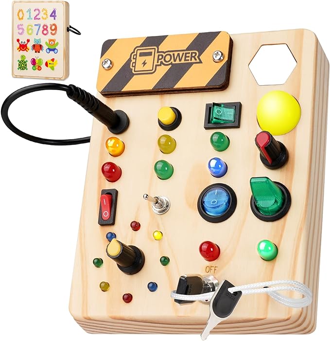 SparkQuest - Montessori Leerplank met 27 LED Lampjes voor Kleuters