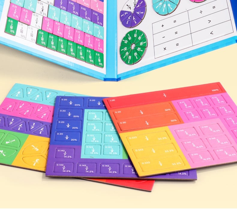 FractionMaster - Montessori magnetisch puzzelboek voor het leren van breuken