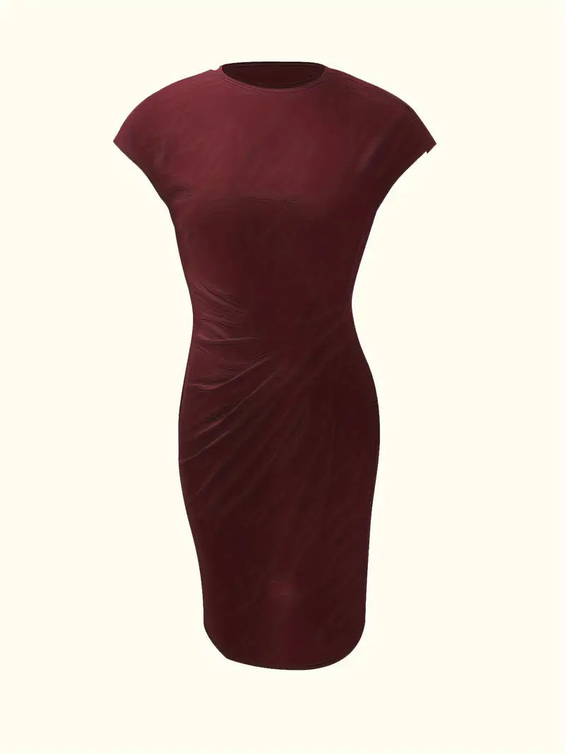 Madison – Mouwloze jurk met ronde hals en slim fit