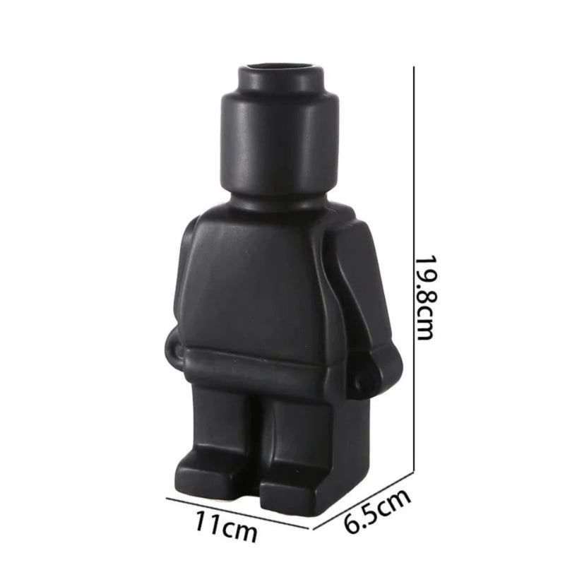 FormaBloom – Moderne decoratieve vaas met minimalistische Lego-stijl vorm voor droogboeketten