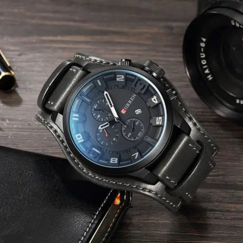 Caleb – Klassiek chronograafhorloge met verstelbare band en nauwkeurige tijdmeting