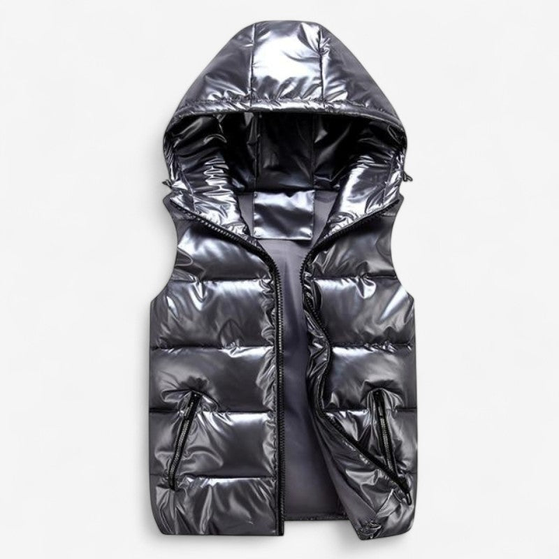 Morgan – Gewatteerd Vest met Capuchon en Voorsluiting met Rits