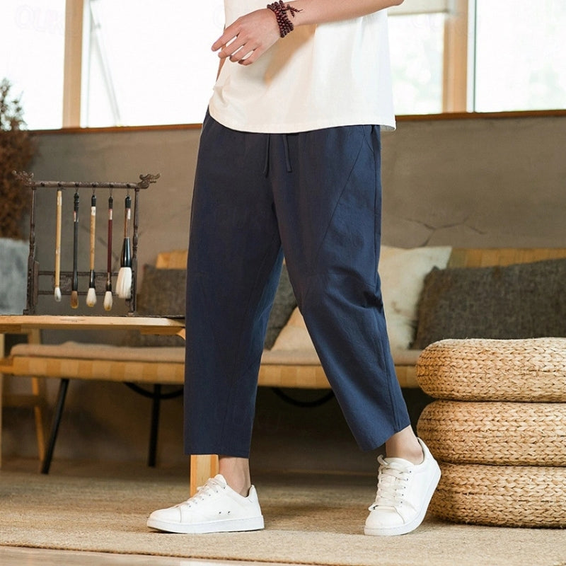 Rayan - Relaxed Fit broek met koord in de taille en taps toelopend enkelontwerp