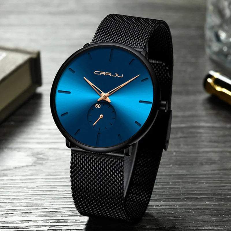 Ethan – Minimalistisch quartz polshorloge met strakke wijzerplaat en verfijnd silhouet