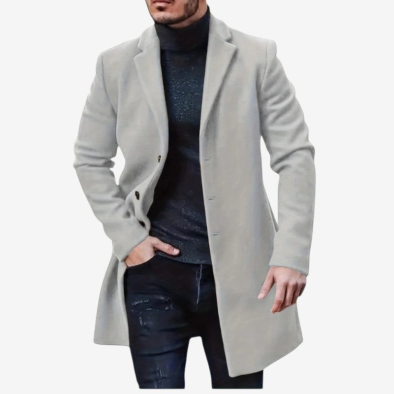 Richard – Langermige Trenchcoat met Knapjes